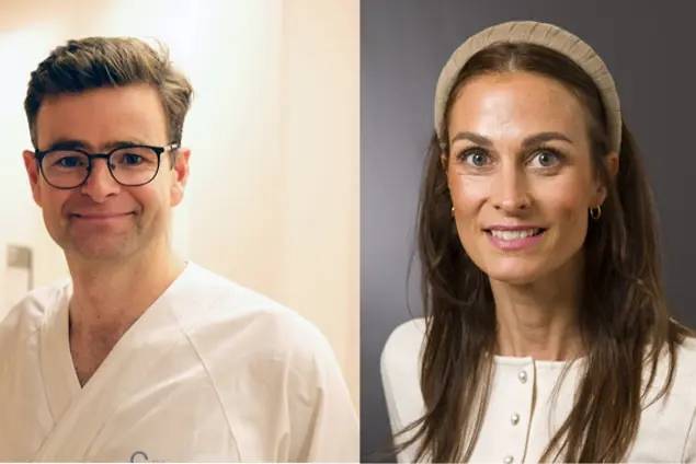En mann og en kvinne som smiler