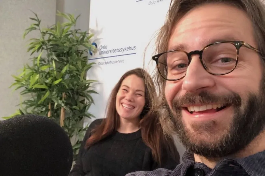Selfie av Kjetil Bremer og Åse-Line Baltzersen