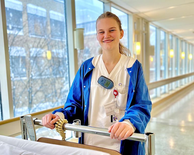 A woman in a lab coat