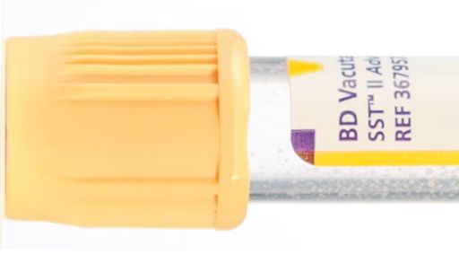 Prøverør Vacutainer Serum Gel med gul kork