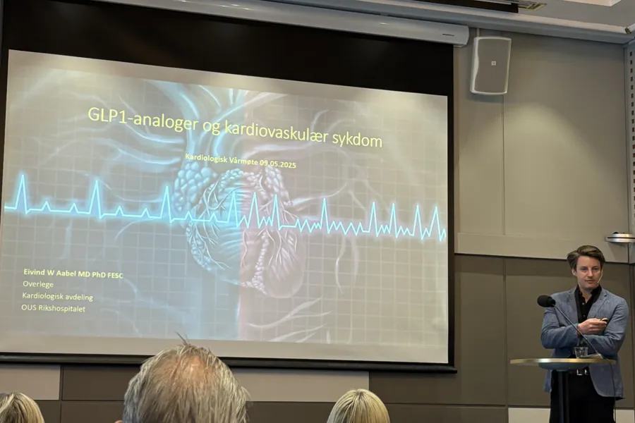 Picture of Eivind Aabel during his presentation at NCS