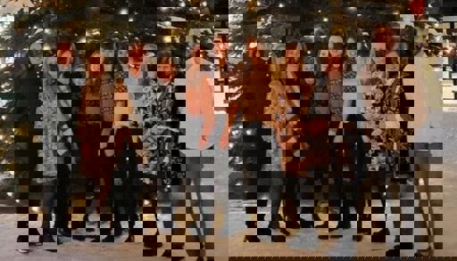 A group of people posing for a photo