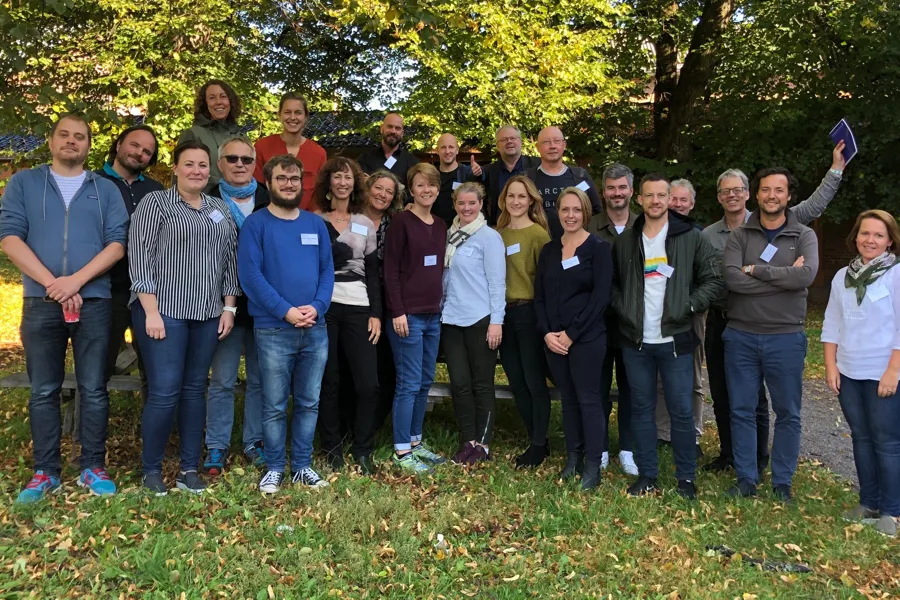 A group of people posing for a photo
