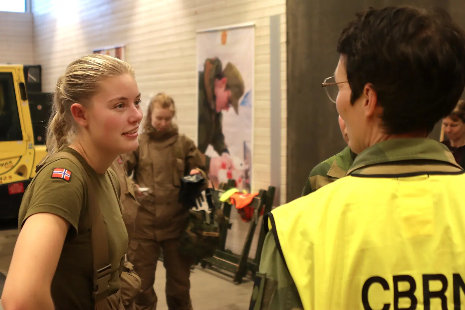 Foto av CBRNE-øvelse på Sessvollmoen leir.